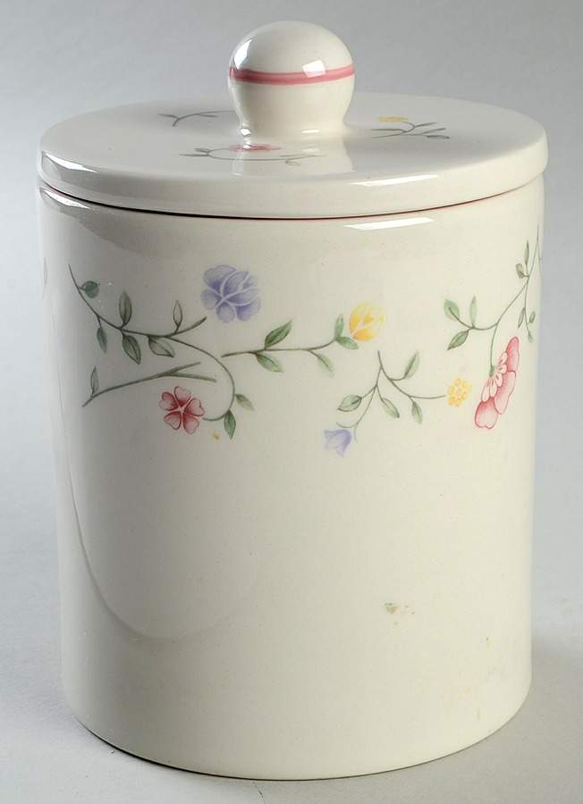 Summer Chintz (Made in England, Earthenware) Medium Canister & Lid by Johnson Brothers-1
