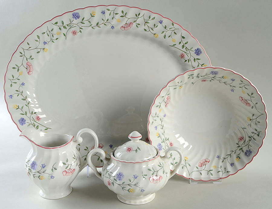 Summer Chintz (Made in England, Earthenware) 5 Piece Hostess Set by Johnson Brothers-1