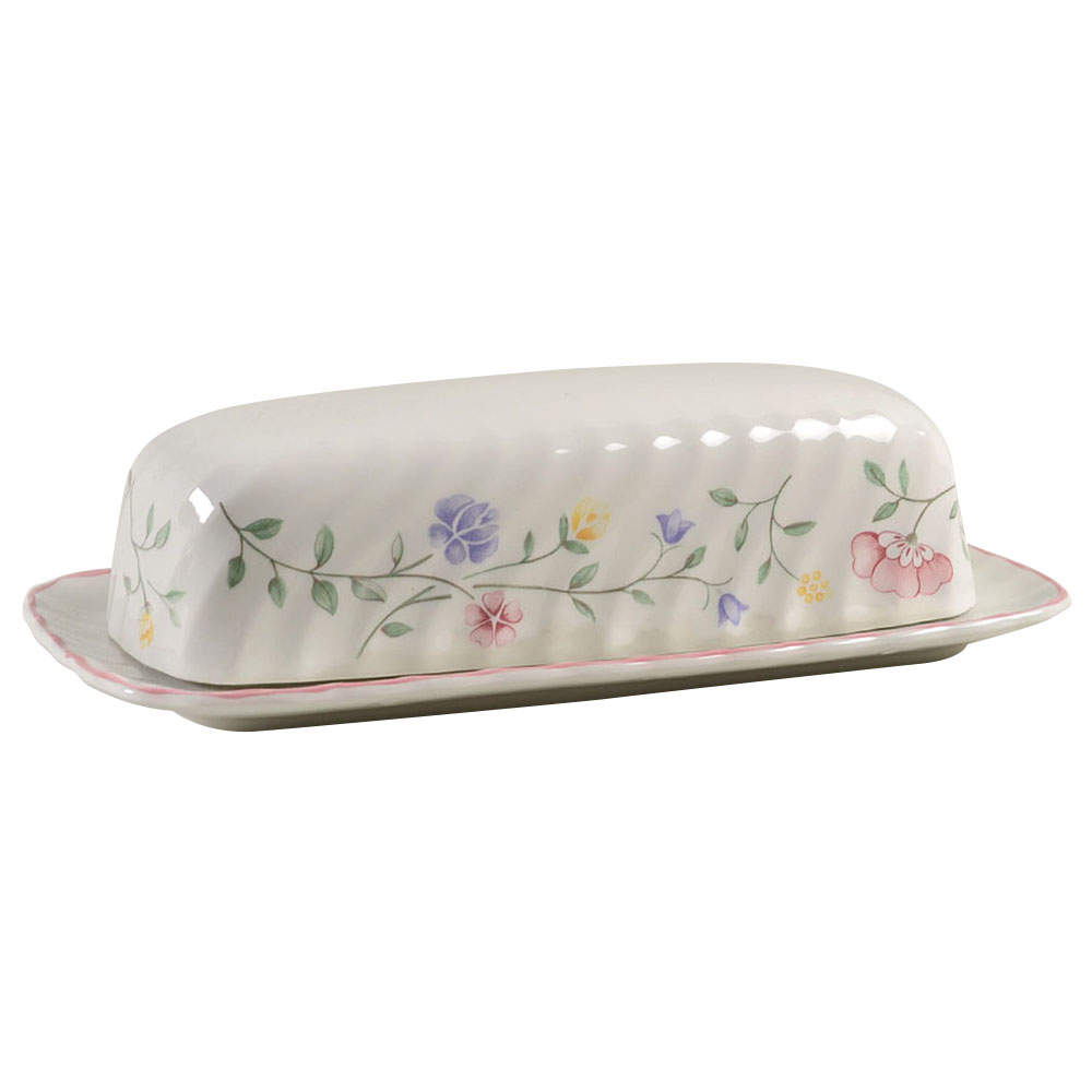 Summer Chintz (Made in England, Earthenware) 1/4 Lb Covered Butter by Johnson Brothers-1