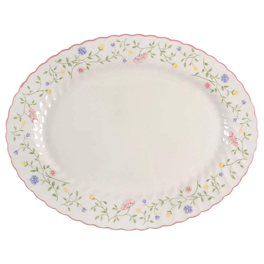 Summer Chintz (Made in England, Earthenware) 13" Oval Serving Platter by Johnson Brothers-1