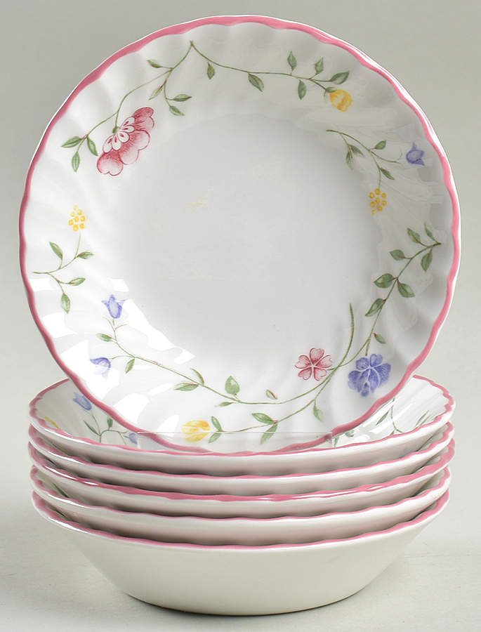Summer Chintz (Made in England, Earthenware) Fruit/Dessert Bowl (Sauce) - Set of 6 by Johnson Brothers-1