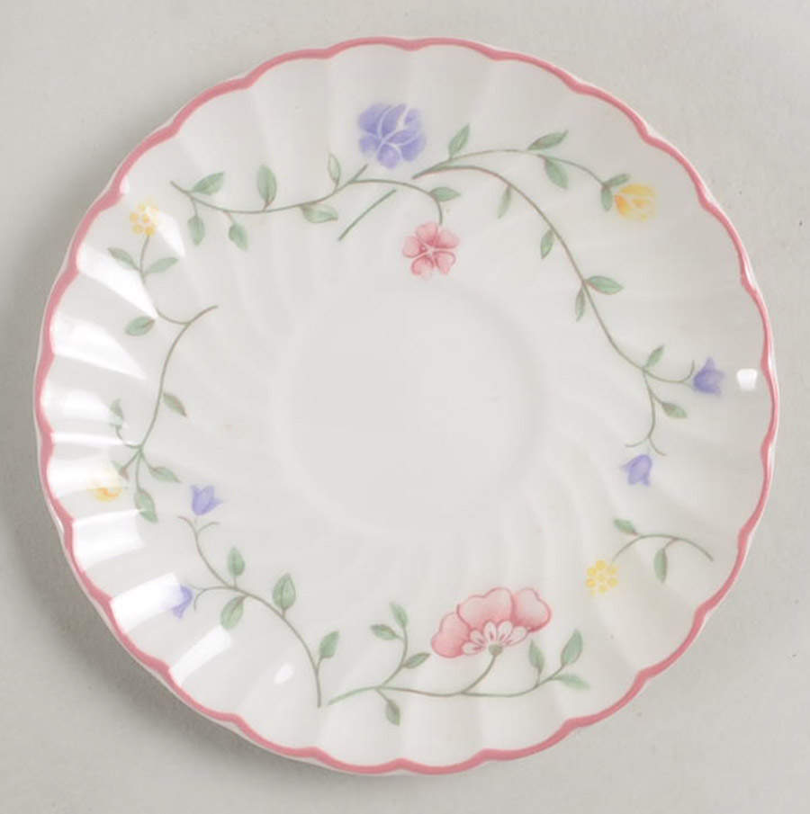 Summer Chintz (Made in England, Earthenware) Saucer for Demitasse Cup by Johnson Brothers-1