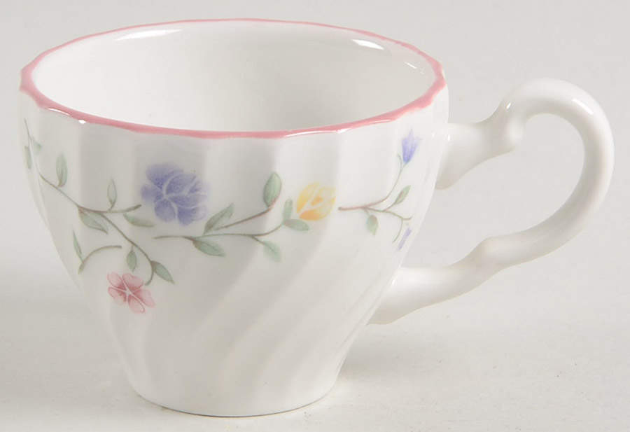 Summer Chintz (Made in England, Earthenware) Flat Demitasse Cup by Johnson Brothers-1