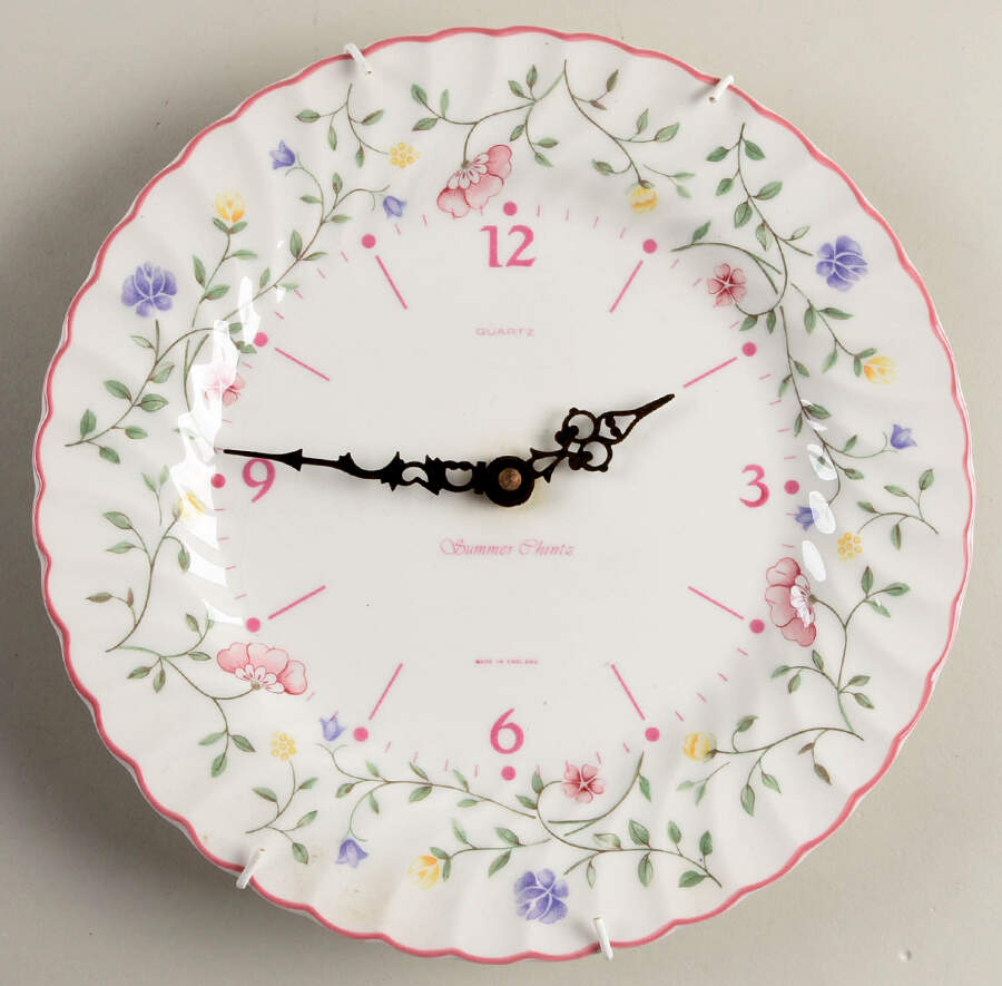 Summer Chintz (Made in England, Earthenware) Clock Plate by Johnson Brothers-1