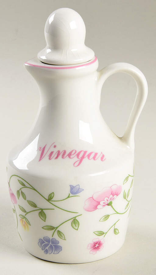 Summer Chintz (Made in England, Earthenware) Vinegar Cruet and Stopper by Johnson Brothers-1