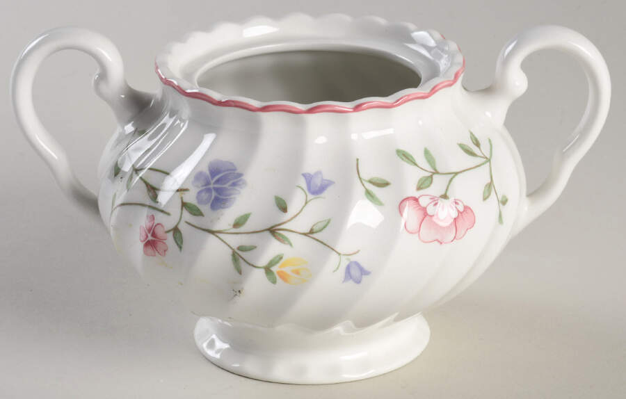 Summer Chintz (Made in England, Earthenware) Sugar Bowl No Lid by Johnson Brothers-1