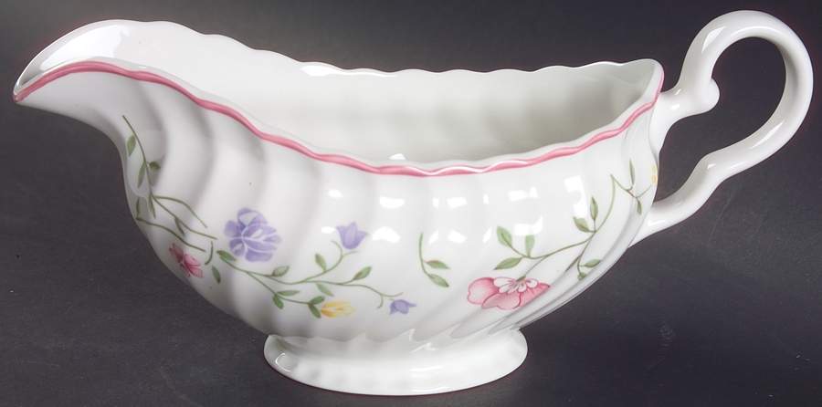 Summer Chintz (Made in England, Earthenware) Gravy Boat by Johnson Brothers-1