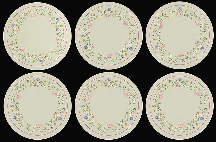Summer Chintz (Made in England, Earthenware) (Set of 6) Round Corkback Placemats by Johnson Brothers-1