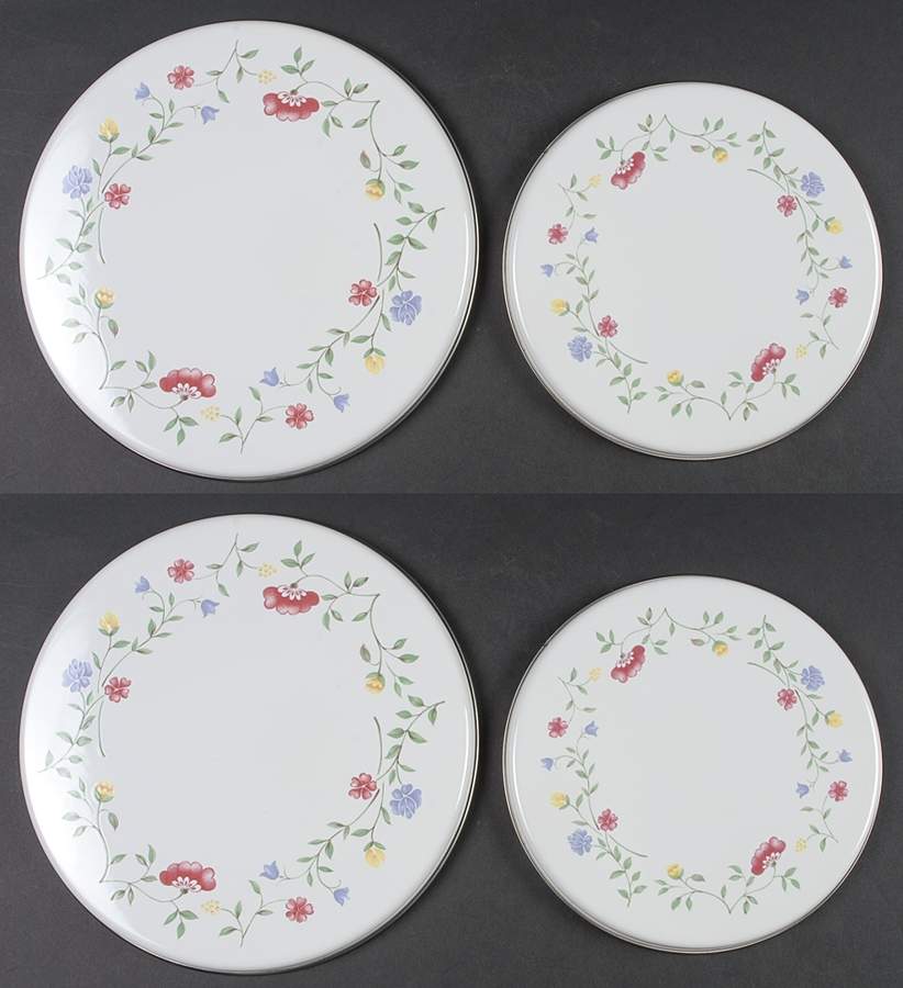 Summer Chintz (Made in England, Earthenware) Stove Cover Set-Steel 2 8" & 2 10" Round Covers by Johnson Brothers-1