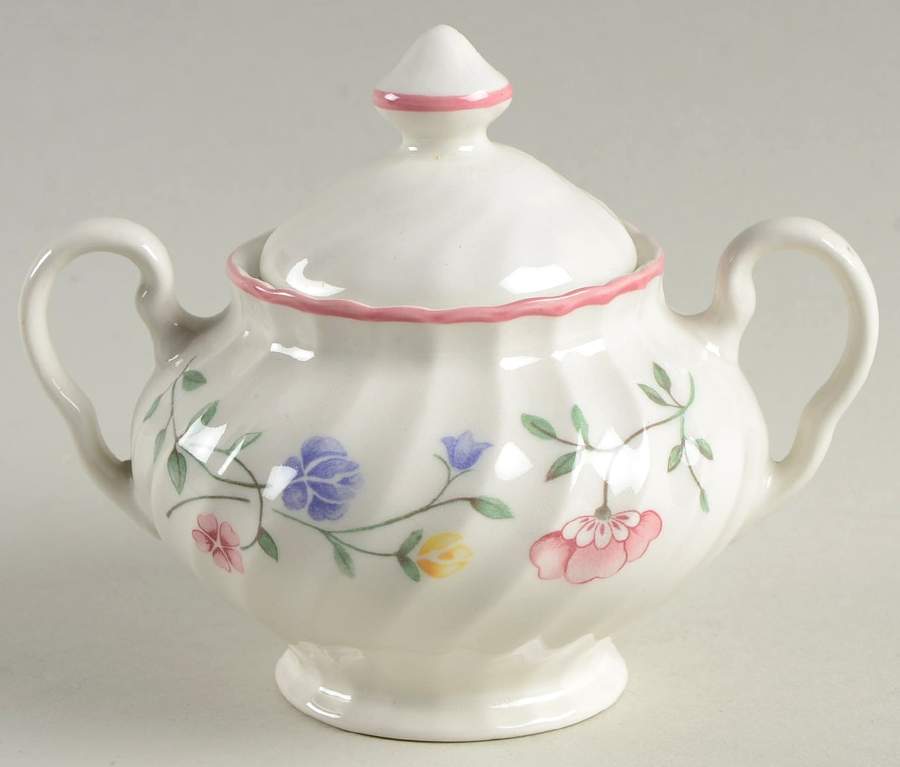 Summer Chintz (Made in England, Earthenware) Mini Sugar Bowl & Lid by Johnson Brothers-1