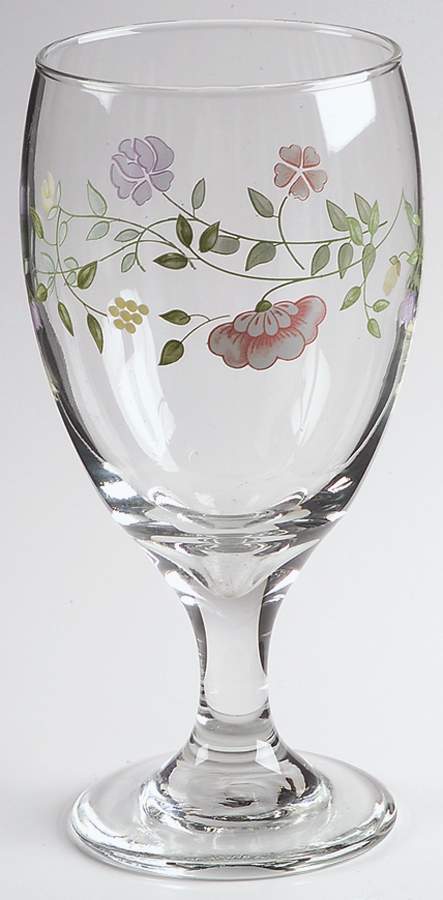 Summer Chintz (Made in England, Earthenware) All Purpose Goblet by Johnson Brothers-1