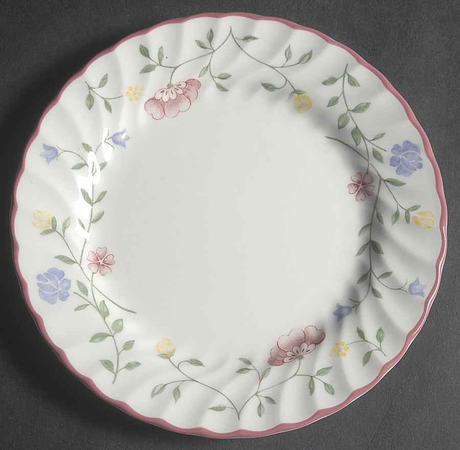 Summer Chintz (Made in England, Earthenware) Dessert/Pie Plate by Johnson Brothers-1