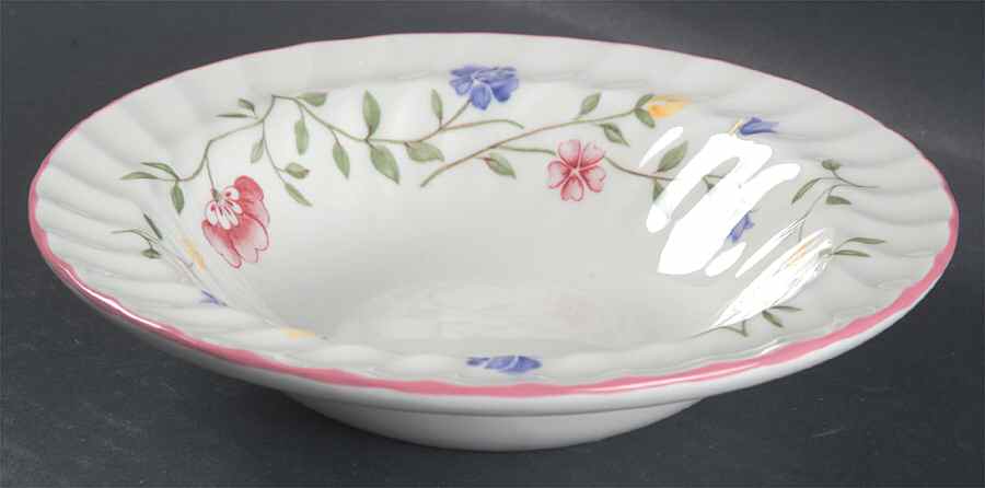 Summer Chintz (Made in England, Earthenware) Rim Fruit/Dessert (Sauce) Bowl by Johnson Brothers-1