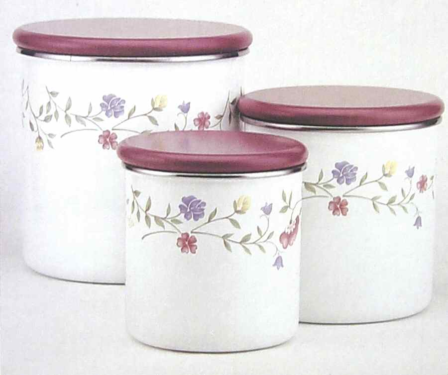 Summer Chintz (Made in England, Earthenware) (6 Piece) Metal Canister Set by Johnson Brothers-1