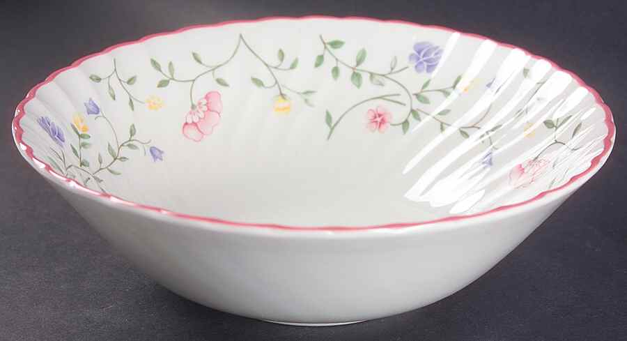 Summer Chintz (Made in England, Earthenware) 8" Round Vegetable Bowl by Johnson Brothers-1