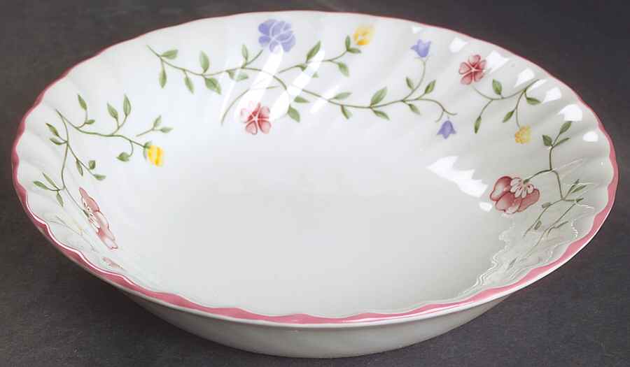 Summer Chintz (Made in England, Earthenware) Coupe Soup Bowl by Johnson Brothers-1