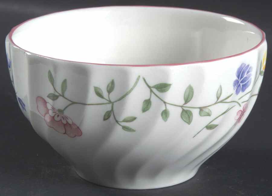 Summer Chintz (Made in England, Earthenware) Open Sugar Bowl by Johnson Brothers-1