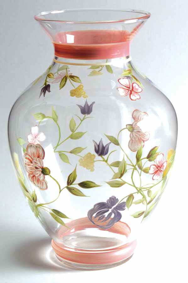 Summer Chintz (Made in England, Earthenware) 10" Glassware Vase by Johnson Brothers-1