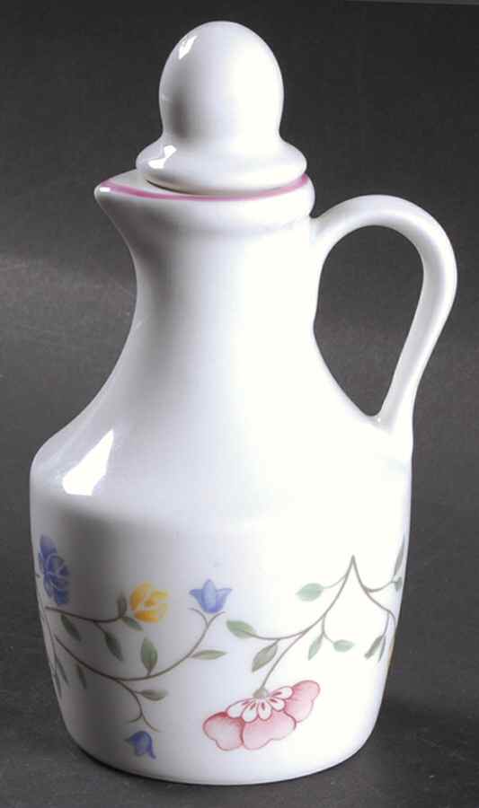 Summer Chintz (Made in England, Earthenware) Oil Or Vinegar Cruet and Stopper by Johnson Brothers-1