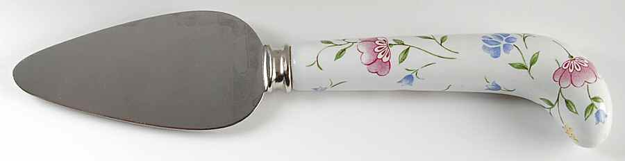 Summer Chintz (Made in England, Earthenware) Cheese Server with Stainless Blade by Johnson Brothers-1
