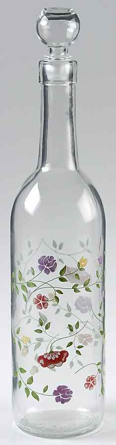 Summer Chintz (Made in England, Earthenware) Glassware Bottle and Stopper by Johnson Brothers-1