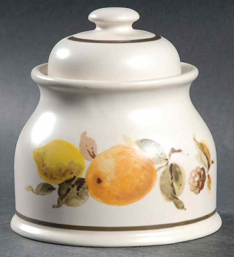 Summer Gold Sugar Bowl & Lid by Johnson Brothers-1