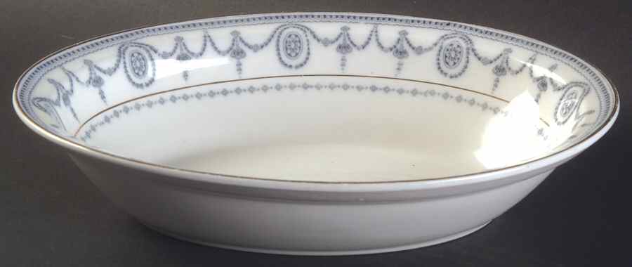 Sultana Blue Green 9" Oval Vegetable Bowl by Johnson Brothers-1