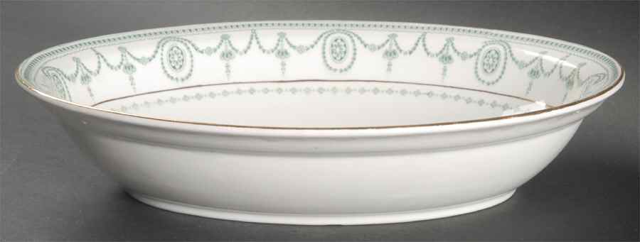 Sultana Blue Green 10" Oval Vegetable Bowl by Johnson Brothers-1