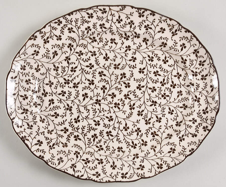 Susanna Brown 13" Oval Serving Platter by Johnson Brothers-1