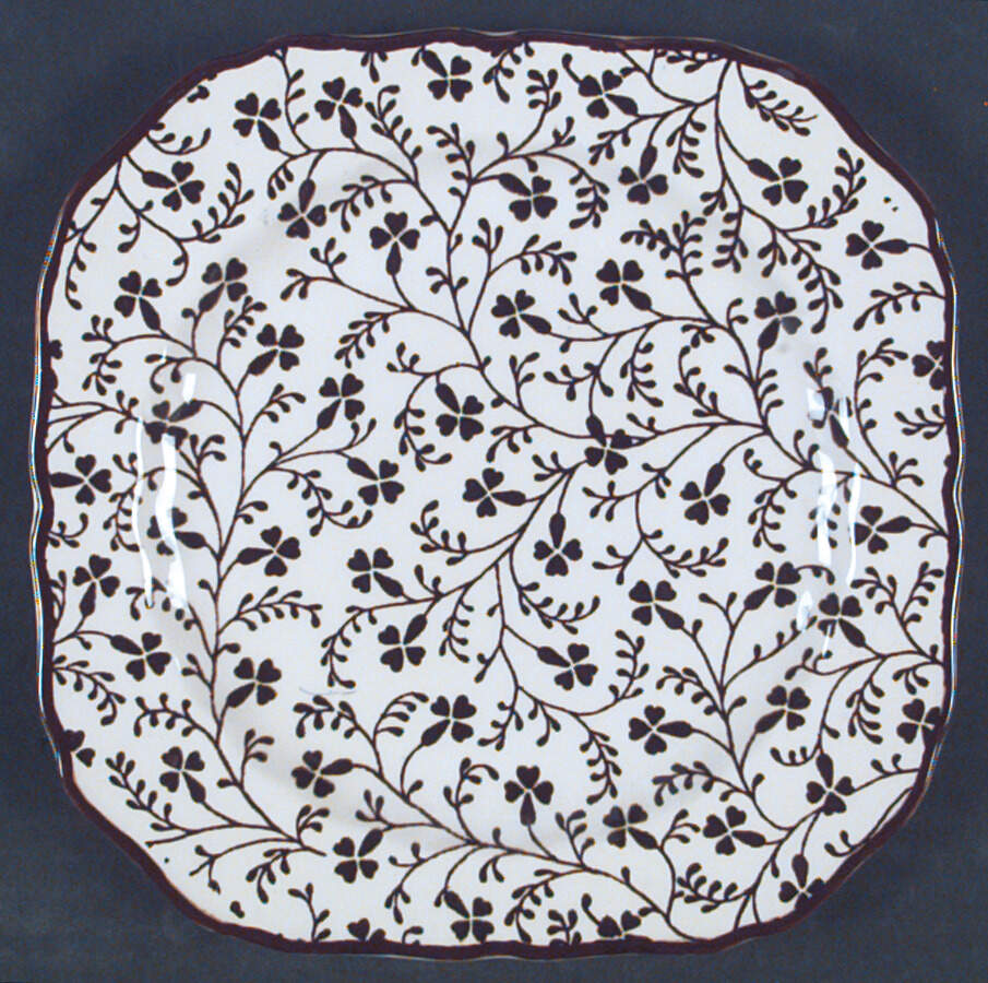 Susanna Brown Square Salad Plate by Johnson Brothers-1