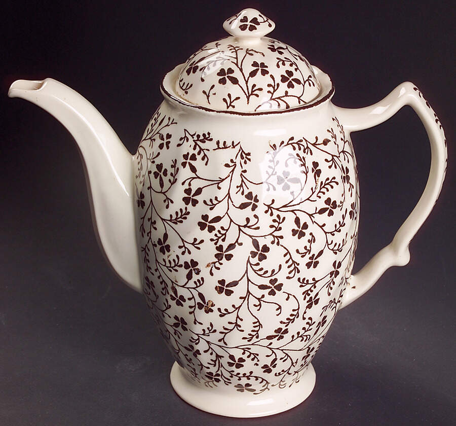 Susanna Brown Coffee Pot & Lid by Johnson Brothers-1