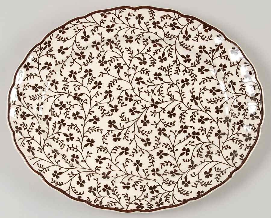 Susanna Brown 11" Oval Serving Platter by Johnson Brothers-1