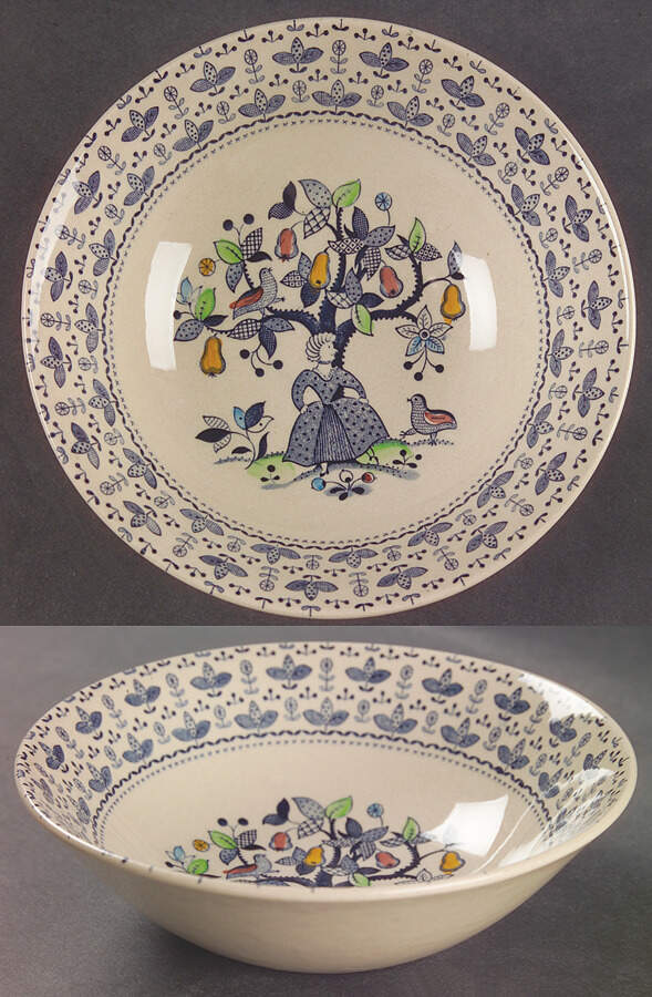 Sugar and Spice Blue Coupe Cereal Bowl by Johnson Brothers-1