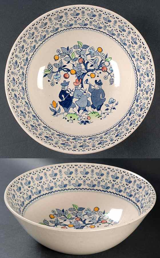 Sugar and Spice Blue 8" Round Vegetable Bowl by Johnson Brothers-1