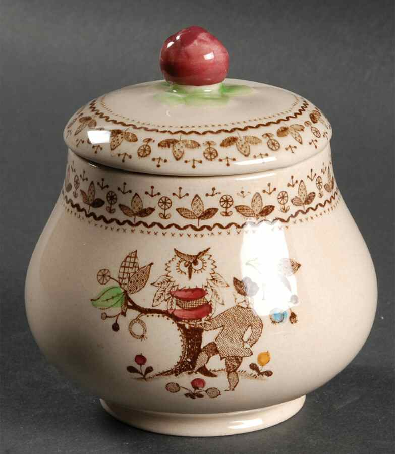 Sugar and Spice Brown Sugar Bowl & Lid by Johnson Brothers-1