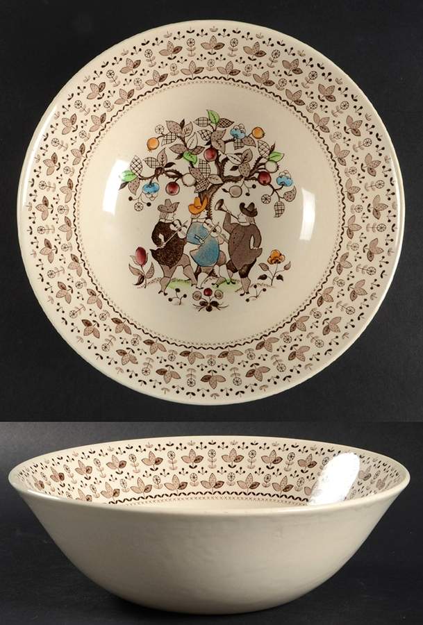 Sugar and Spice Brown 8" Round Vegetable Bowl by Johnson Brothers-1