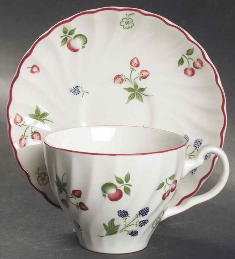 Sweetbriar Flat Cup & Saucer Set by Johnson Brothers-1
