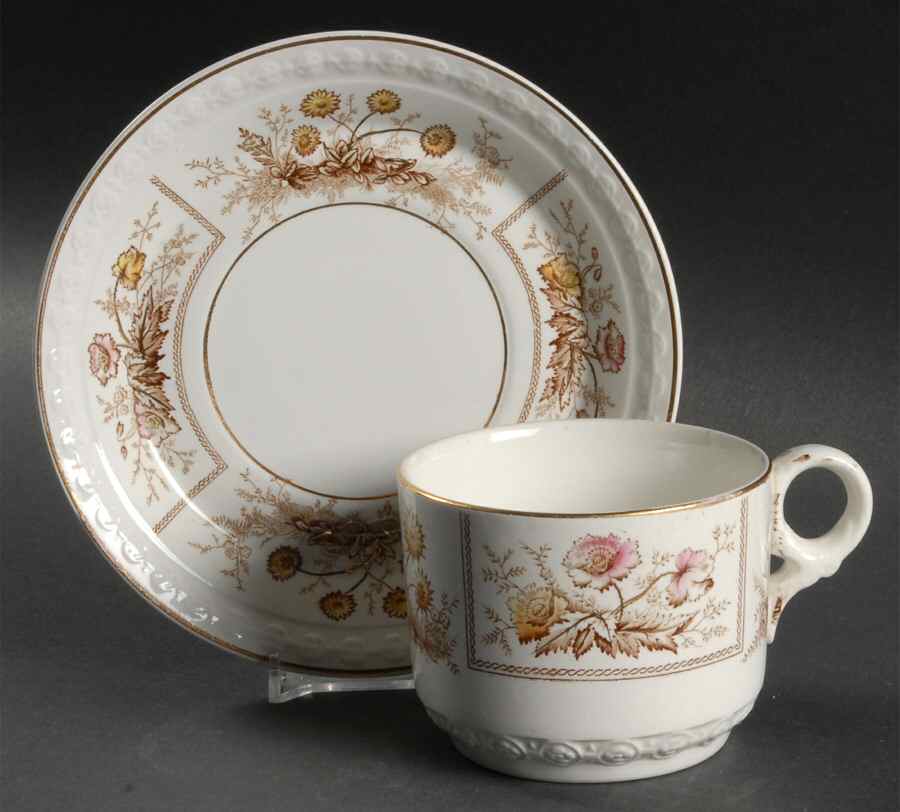 Sylvan Brown Multicolor Oversized Cup & Saucer Set by Johnson Brothers-1