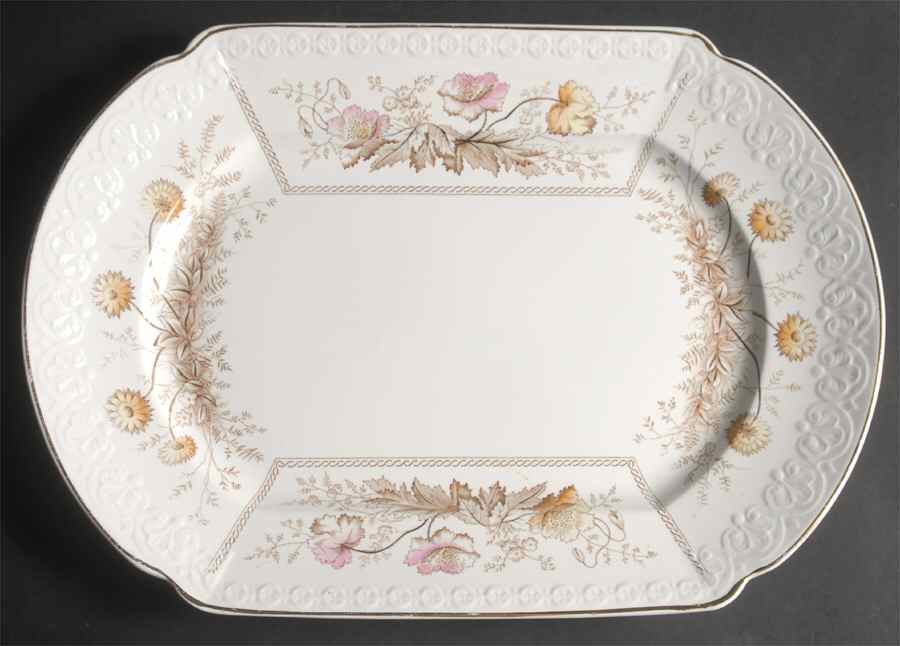 Sylvan Brown Multicolor 16" Oval Serving Platter by Johnson Brothers-1