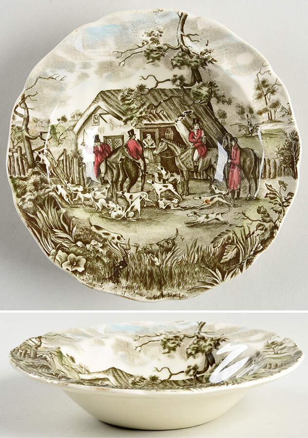 Tally Ho Rim Fruit/Dessert (Sauce) Bowl by Johnson Brothers-1