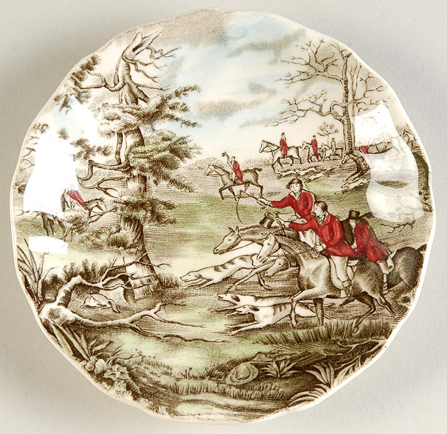 Tally Ho Saucer for Flat Demitasse Cup by Johnson Brothers-1