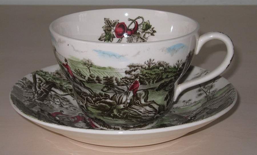 Tally Ho Jumbo Cup & Saucer Set by Johnson Brothers-1