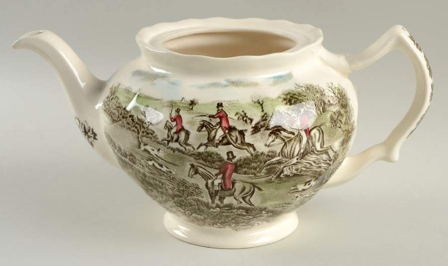 Tally Ho Teapot No Lid by Johnson Brothers-1