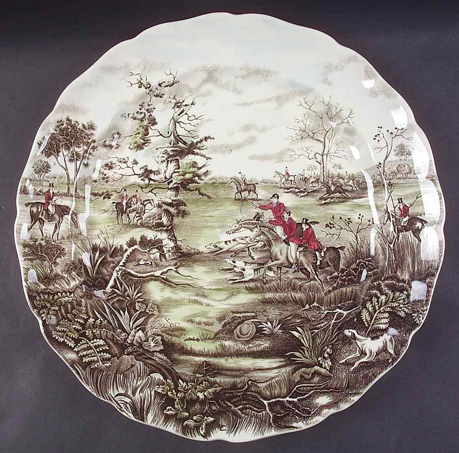 Tally Ho 14" Chop Plate (Round Platter) by Johnson Brothers-1