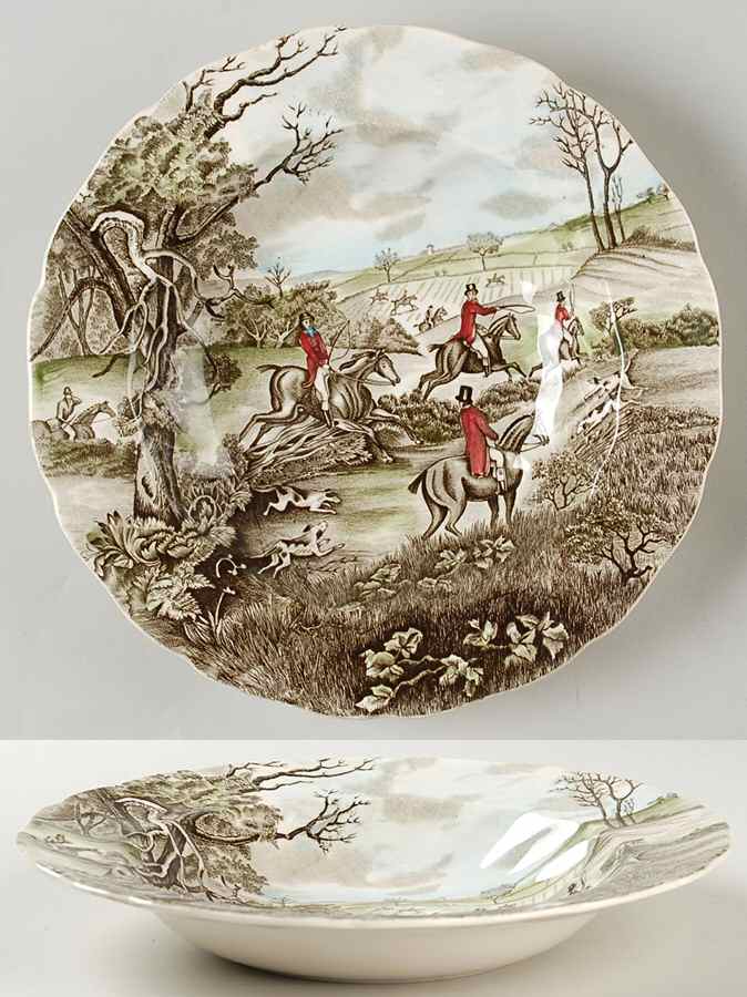 Tally Ho Rim Soup Bowl by Johnson Brothers-1