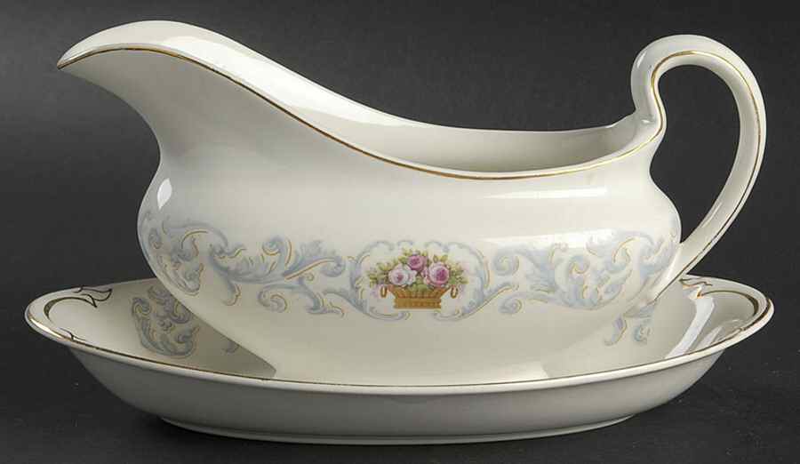 The Tarifa Gravy Boat & Underplate/Relish by Johnson Brothers-1
