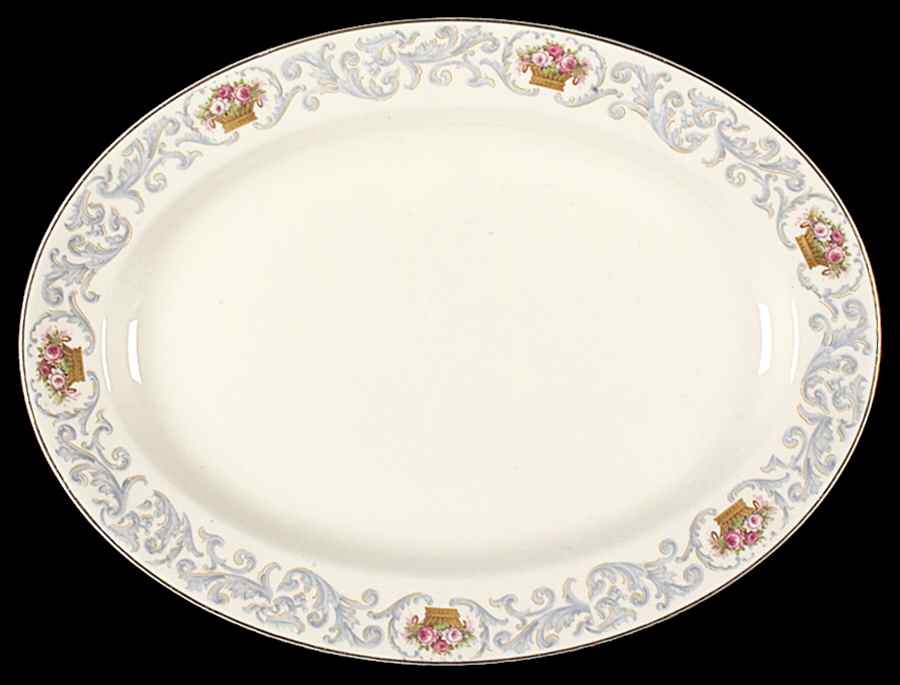 The Tarifa 12" Oval Serving Platter by Johnson Brothers-1