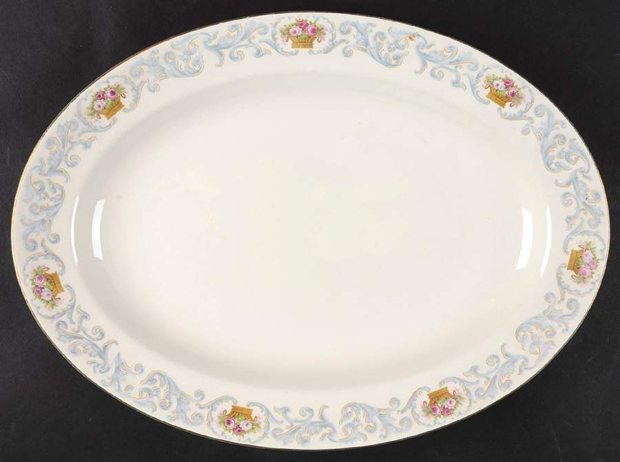 The Tarifa 14" Oval Serving Platter by Johnson Brothers-1