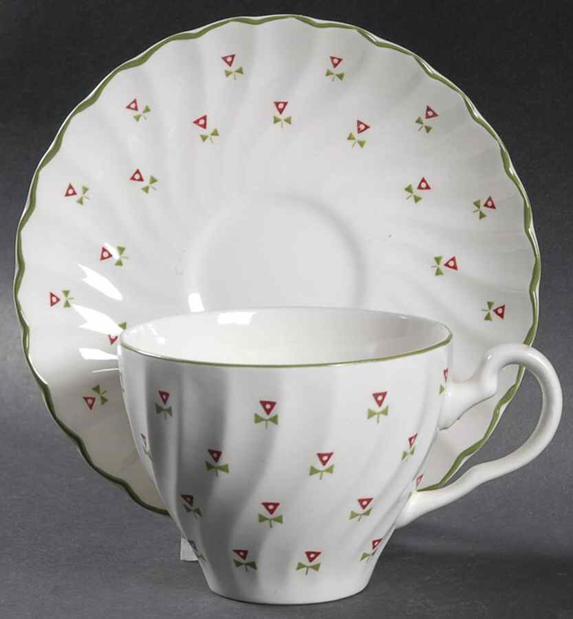 Thistle Flat Cup & Saucer Set by Johnson Brothers-1