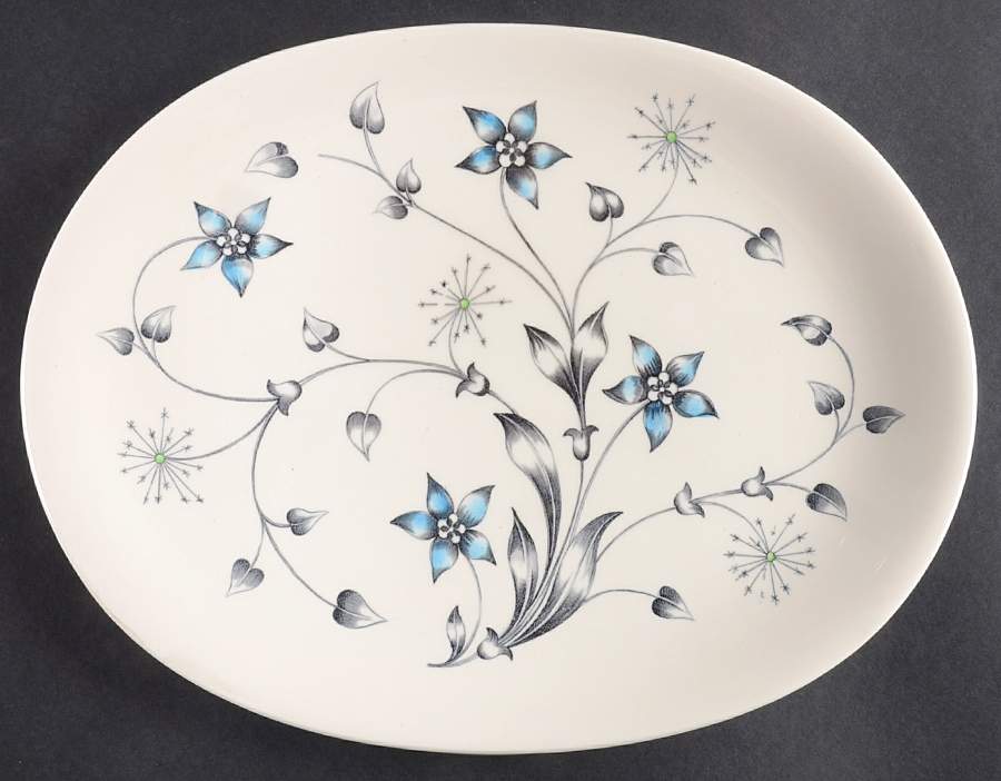 Titania Blue 14" Oval Serving Platter by Johnson Brothers-1